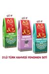 3'lü Türk Kahvesi Fenomen Seti (Sultan,Menengiç,Dibek)