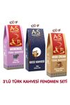 3'lü Türk Kahvesi Fenomen Seti (Menengiç,Gece,İrish)