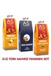 3'lü Türk Kahvesi Fenomen Seti (Vanilya,Gece,Kakule)